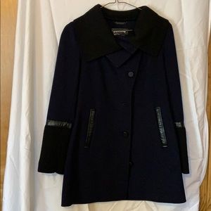 Mackage Wool with Leather Trim pea coat